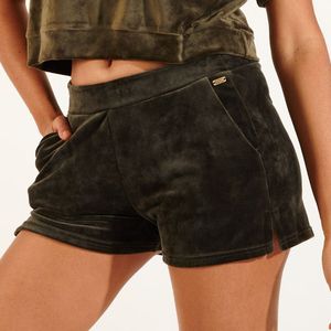 BANANA MOON - Scotty Sealake - Short Homewear - Kaki - Fluweel Materiaal