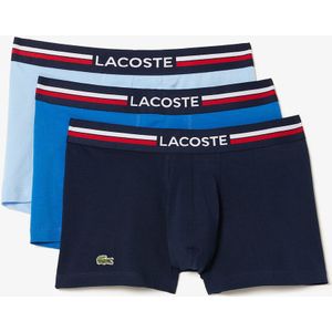 Set van 3 boxershorts LACOSTE. Katoen materiaal. Maten XS. Blauw kleur