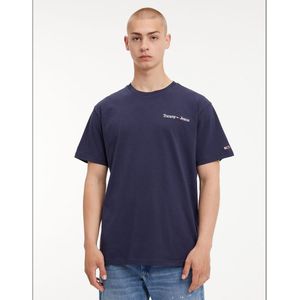 T-shirt, geborduurd colord logo op de borst TOMMY JEANS. Katoen materiaal. Maten S. Blauw kleur