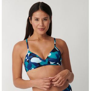 Bikini bustier Flower Horn SLOGGI.  materiaal. Maten XL. Blauw kleur