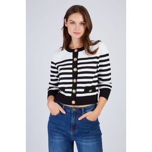 Derhy - FLORIDE - Vest - Zwart/Wit - Viscose