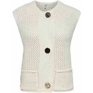 ONLY - Vest zonder Mouwen - Ecru - Knoopsluiting