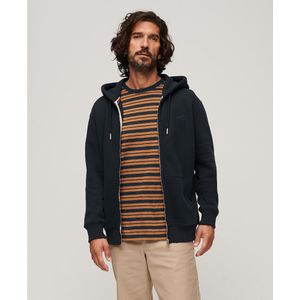 Zip-up hoodie logo Essential SUPERDRY. Katoen materiaal. Maten S. Blauw kleur