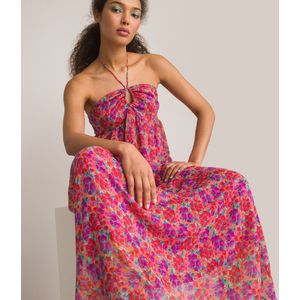 Bustierjurk met bloemenprint, 3/4 midi lengte LA REDOUTE COLLECTIONS. Polyester materiaal. Maten 44 FR - 42 EU. Multicolor kleur