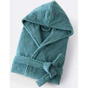 Badjas met kap voor volwassenen, in bio katoen 450 g/m2, Ismo