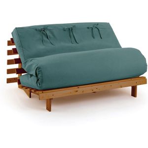 Effen hoes voor futon LA REDOUTE INTERIEURS.  materiaal. Maten 140 x 190 cm. Groen kleur