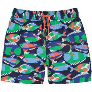 Zwemshort met vissenprint LA REDOUTE COLLECTIONS.  materiaal. Maten 12 jaar - 150 cm. Multicolor kleur