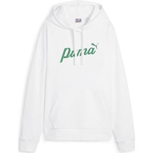 Puma - ESS+ BLOSSOM SCRIPT HOODIE TR - Sweater - Wit - Dames