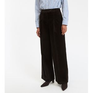 LA REDOUTE COLLECTIONS - Wijde Broek - Kastanje Kleur - Hoge Taille - Ribfluweel