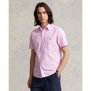 Polo Ralph Lauren - Overhemd - Roze Wit - Linnen