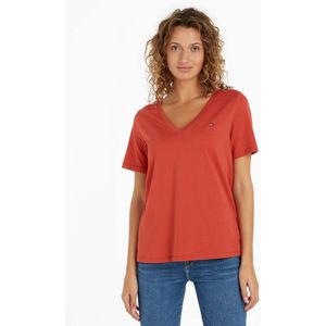 T-shirt met korte mouwen en ronde hals TOMMY HILFIGER. Katoen materiaal. Maten S. Rood kleur