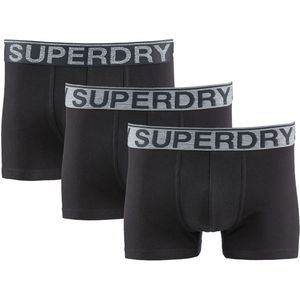 Set van 3 effen boxershorts SUPERDRY. Katoen materiaal. Maten XL. Zwart kleur