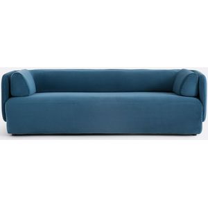 Bank, 3-zit in fluweel, Méridiano LA REDOUTE INTERIEURS. Fluweel materiaal. Maten 3-zit. Blauw kleur