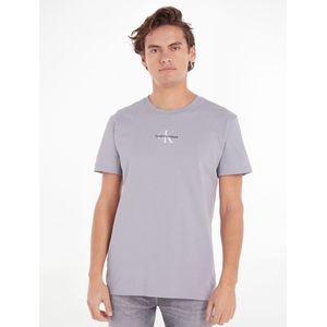T-shirt met ronde hals en korte mouwen, mono logo CALVIN KLEIN JEANS. Katoen materiaal. Maten XXL. Violet kleur