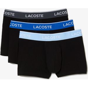 Set van 3 effen boxershorts LACOSTE. Katoen materiaal. Maten S. Grijs kleur