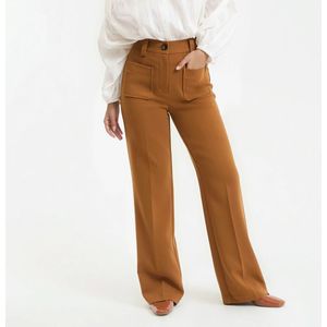 La Redoute Collections - Signature Félicien - Flare Broek - Kastanje - Polyester