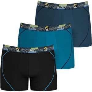 Set van 3 lange boxershorts Training ATHENA. Polyamide materiaal. Maten XXL. Zwart kleur