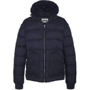 SCHOTT - Donsjas met Kap - Blauw - Nylon