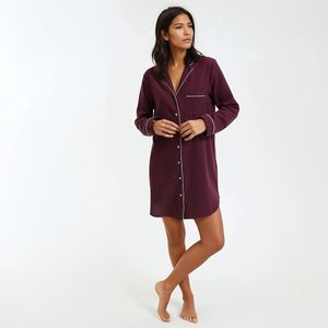 Flanellen nachthemd van zuiver katoen, Signature NÉLIE LA REDOUTE COLLECTIONS. Flanel materiaal. Maten S. Rood kleur
