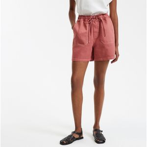 LA REDOUTE COLLECTIONS - Katoenen Short - Oudroze - Met Elastische Taille