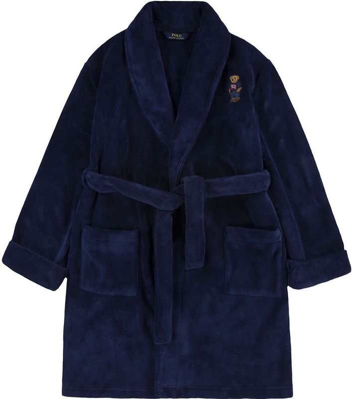 Polo Ralph Lauren - Badjas - Marineblauw - Fluwelen Badstof 230 g/m2