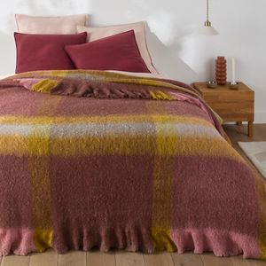 La Redoute Intérieurs - Merize - Plaid - Bourgogne - 140 x 200 cm - Multicolor Geweven Ruiten