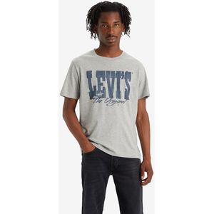 LEVI'S - T-shirt - Grijs - Katoen - Korte Mouwen