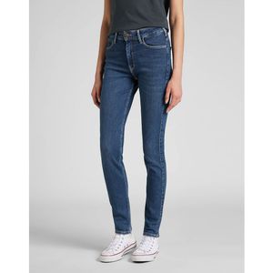 Skinny jeans Foreverfit, hoge taille LEE. Denim materiaal. Maten Maat 28 (US) - Lengte 33. Blauw kleur