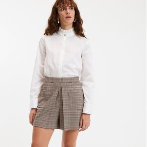 LA REDOUTE COLLECTIONS - Hemd - Wit - Katoen - Lange Mouwen - Victoriaanse Kraag