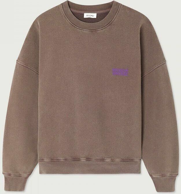 American Vintage - PLIZZY - Sweater - Kastanje - Lange Mouwen - Ronde Hals