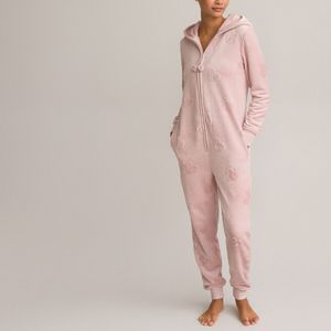 SO'HOME - Onesie - Lichtroze - Fleece Tricot - Hartjesmotief