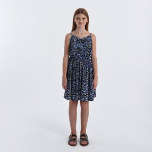 Jurk met smalle schouderbandjes, bloemenprint MOLLY BRACKEN GIRL. Katoen materiaal. Maten 10 jaar - 138 cm. Blauw kleur