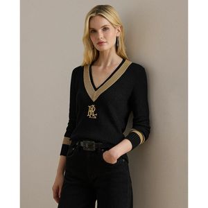 Lauren Ralph Lauren - MEREN - Trui - Zwart - V-hals - Lange Mouwen