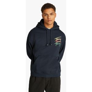 Tommy Jeans - Hoodie - Blauw - Katoen - Logo op de Rug
