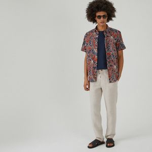 LA REDOUTE COLLECTIONS - Recht Hemd - Bloemenprint - Blauw - Katoen