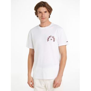 TOMMY JEANS - T-shirt - Wit - Katoen - Korte Mouwen