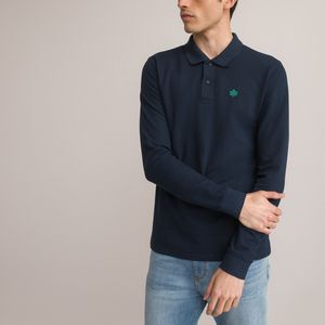 LA REDOUTE COLLECTIONS - Poloshirt - Marineblauw - 100% Biologisch Katoen - Lange Mouwen