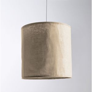 Hanglamp in gekreukt linnen Ø30 cm, Thad LA REDOUTE INTERIEURS. Linnen materiaal. Maten één maat. Beige kleur