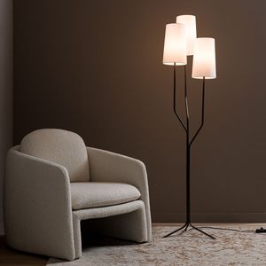 Staande lamp 3 lampenkappen, Kynthos AM.PM. Metaal materiaal. Maten één maat. Beige kleur