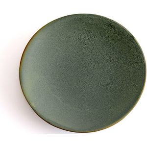 Set van 4 platte borden in geëmailleerd zandsteen, Nael LA REDOUTE INTERIEURS. Zandsteen materiaal. Maten één maat. Groen kleur