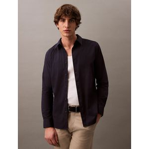 Slim-fit overhemd met lange mouwen CALVIN KLEIN. Katoen materiaal. Maten XXL. Blauw kleur