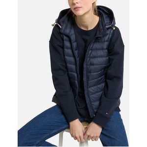 Korte gematelasseerde bodywarmer TOMMY HILFIGER. Polyamide materiaal. Maten XS. Blauw kleur