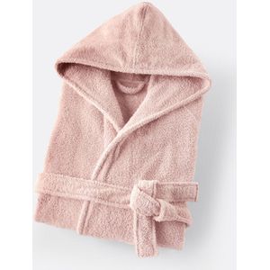 Ismo - Badjas met Kap - Poederroze - 100% Bio Katoen - 450 g/m2