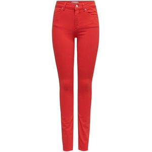 Skinny broek ONLY. Katoen materiaal. Maten S / L32. Rood kleur