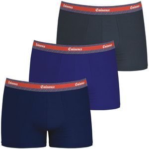 Set van 3 boxershorts EMINENCE. Katoen materiaal. Maten XL. Blauw kleur