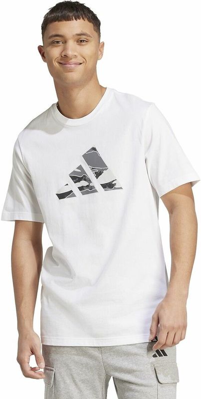 ADIDAS SPORTSWEAR - T-shirt - Groen - Katoen - Labelprint
