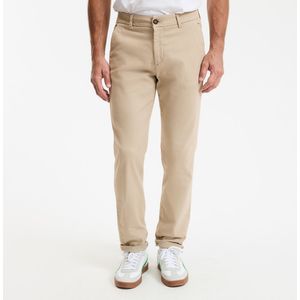 LA REDOUTE COLLECTIONS - Chino Slim Broek - Lichtbeige - Katoen