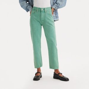 Jeans 501® Crop LEVI'S. Denim materiaal. Maten Maat 25 (US) - Lengte 30. Groen kleur