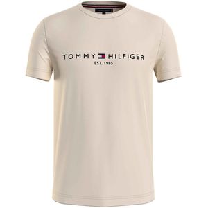 T-shirt met ronde hals en korte mouwen TOMMY HILFIGER. Katoen materiaal. Maten XS. Beige kleur