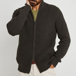 LA REDOUTE COLLECTIONS - Vest - Donker Kakigroen - Katoen - Engelse Rib